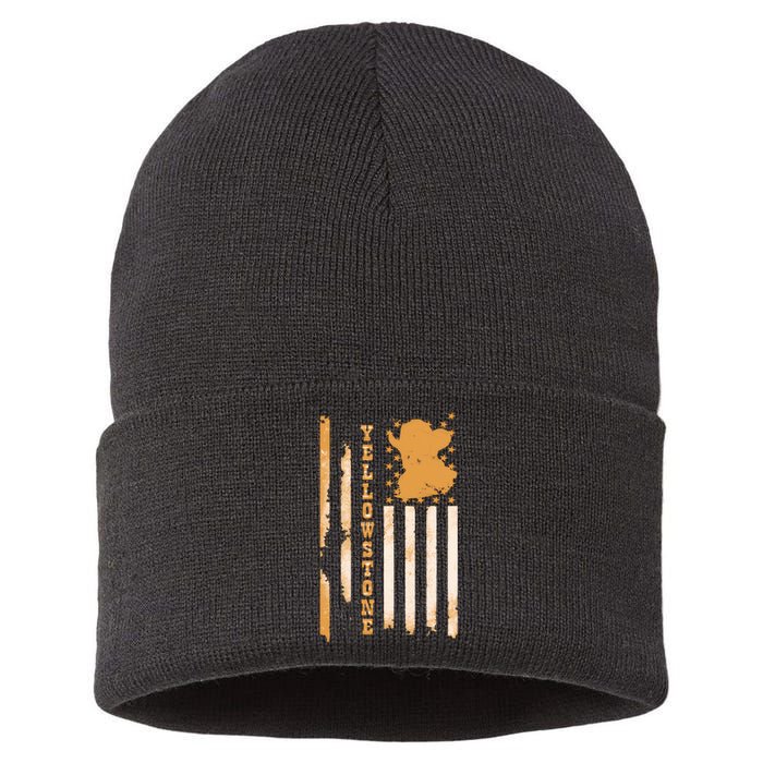 Yellowstonee Flag Sustainable Knit Beanie