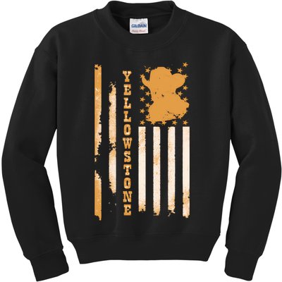 Yellowstonee Flag Kids Sweatshirt