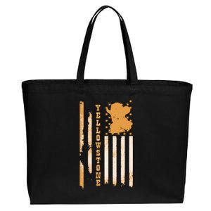 Yellowstonee Flag Cotton Canvas Jumbo Tote