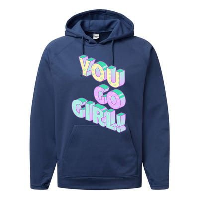 You Go 90s Vibe Vintage 1990s Music 90s Nineties Great Gift Performance Fleece Hoodie