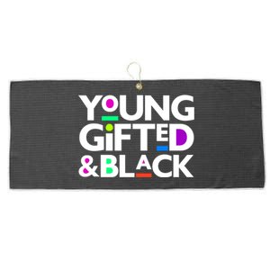 Young Gifted And Black Juneteenth Freedom Gift Large Microfiber Waffle Golf Towel