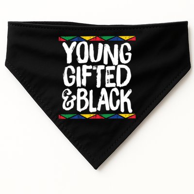 Young Gifted And Black African Pride History Heritage Great Gift USA-Made Doggie Bandana