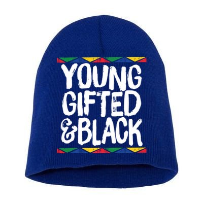 Young Gifted And Black African Pride History Heritage Great Gift Short Acrylic Beanie