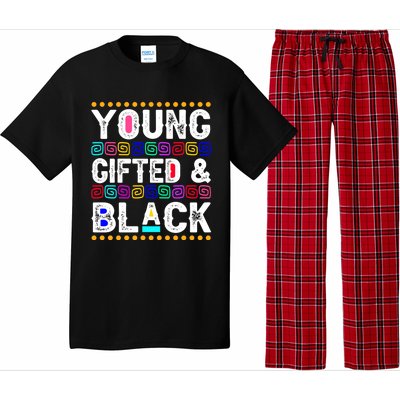 Young Gifted And Black History Month Juneteenth Melanin Blm Gift Pajama Set