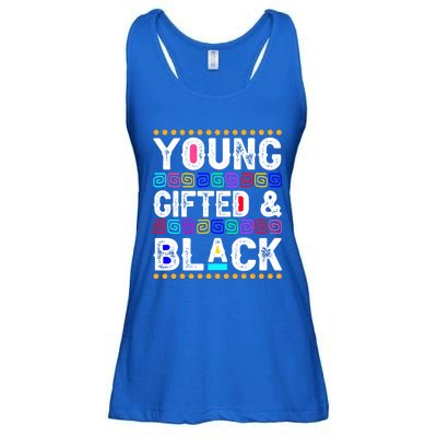 Young Gifted And Black History Month Juneteenth Melanin Blm Gift Ladies Essential Flowy Tank