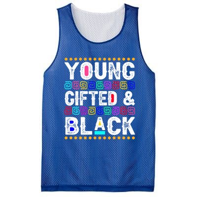 Young Gifted And Black History Month Juneteenth Melanin Blm Gift Mesh Reversible Basketball Jersey Tank