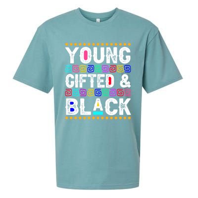 Young Gifted And Black History Month Juneteenth Melanin Blm Gift Sueded Cloud Jersey T-Shirt