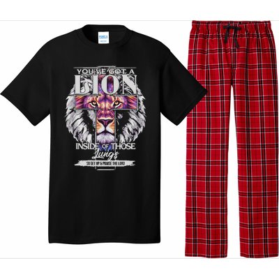 YouVe Got A Lion Inside Of Those Lungs Christian Religious Gift Pajama Set