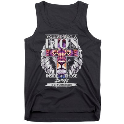 YouVe Got A Lion Inside Of Those Lungs Christian Religious Gift Tank Top