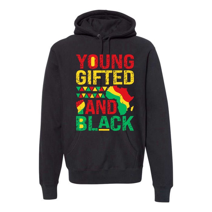 Young Gifted And Black Girl Black History Melanin Premium Hoodie