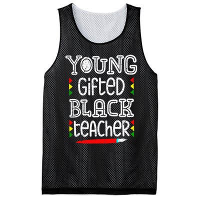 Young Gifted And Black Teacher Cool Black History Month Mesh Reversible Basketball Jersey Tank