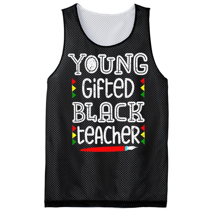 Young Gifted And Black Teacher Cool Black History Month Mesh Reversible Basketball Jersey Tank