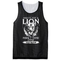 YouVe Got A Lion Inside Of Those Lungs Christian Religious Mesh Reversible Basketball Jersey Tank