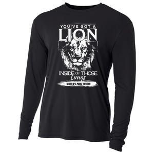 YouVe Got A Lion Inside Of Those Lungs Christian Religious Cooling Performance Long Sleeve Crew