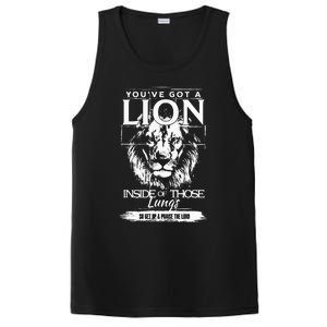 YouVe Got A Lion Inside Of Those Lungs Christian Religious PosiCharge Competitor Tank