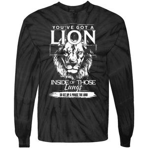 YouVe Got A Lion Inside Of Those Lungs Christian Religious Tie-Dye Long Sleeve Shirt