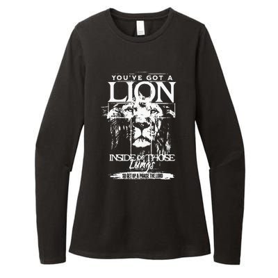 Youve Got A Lion Inside Of Those Lungs Praise The Lord Womens CVC Long Sleeve Shirt