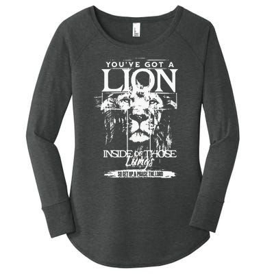 Youve Got A Lion Inside Of Those Lungs Praise The Lord Women's Perfect Tri Tunic Long Sleeve Shirt