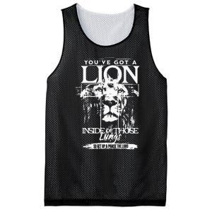 Youve Got A Lion Inside Of Those Lungs Praise The Lord Mesh Reversible Basketball Jersey Tank