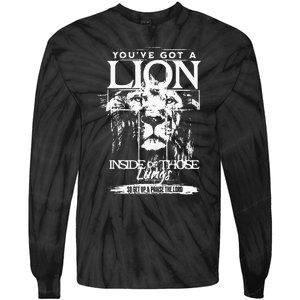 Youve Got A Lion Inside Of Those Lungs Praise The Lord Tie-Dye Long Sleeve Shirt