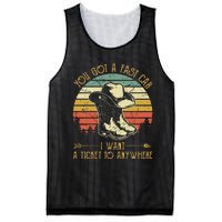 You Got A Fast Car I Want A Ticket To Anywhere Country Music Mesh Reversible Basketball Jersey Tank