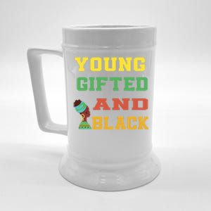 Young Gifted And Black Funny Outfit Great Gift Beer Stein