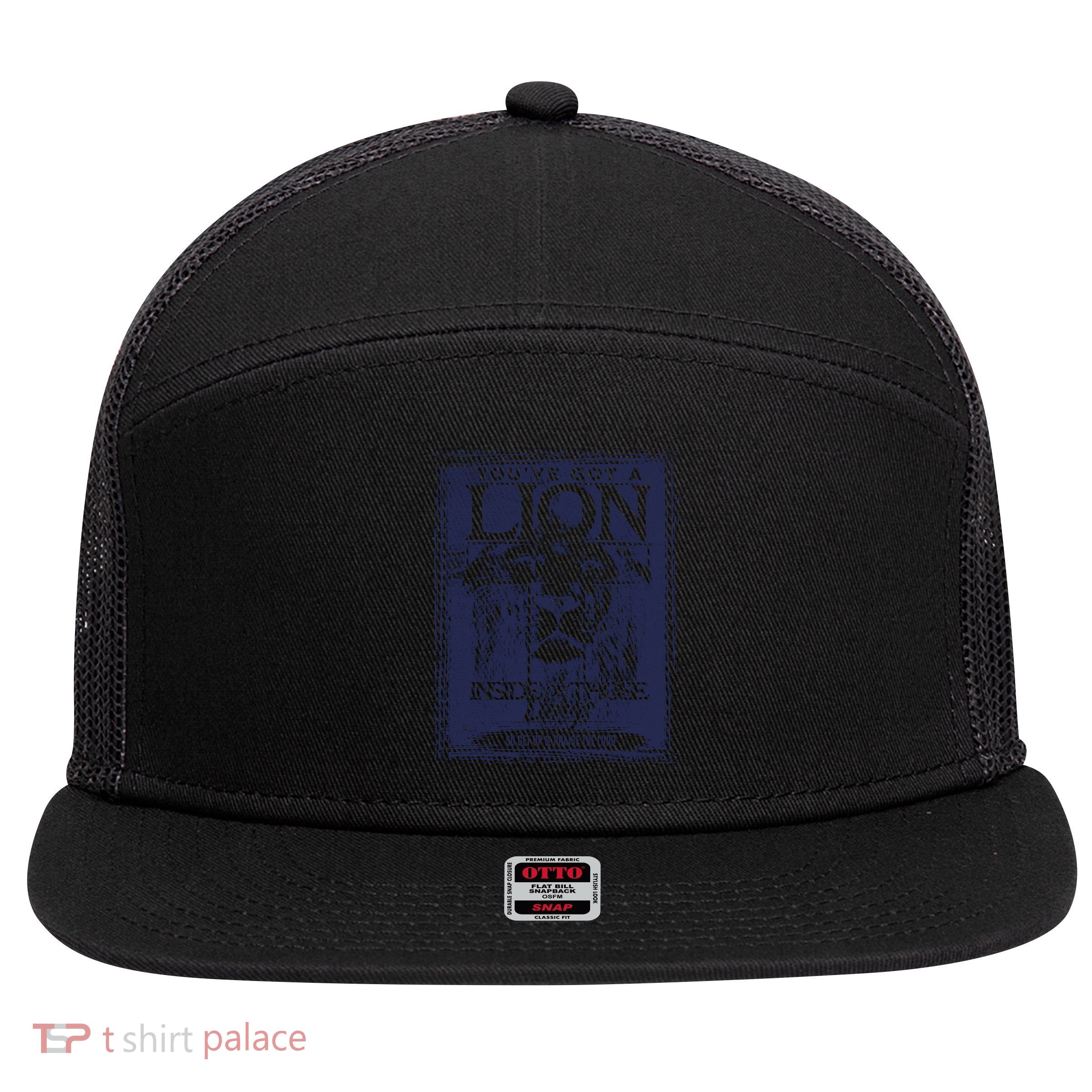 You've Got A Lion Inside of Those Lungs 7 Panel Mesh Trucker Snapback Hat