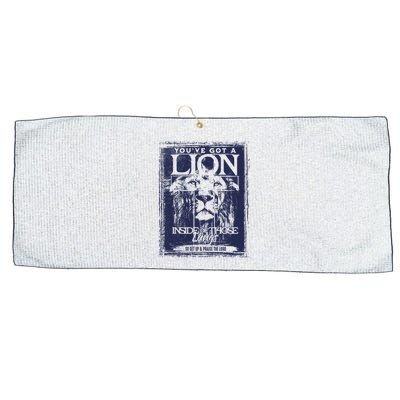 You've Got A Lion Inside of Those Lungs Large Microfiber Waffle Golf Towel