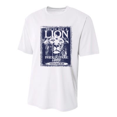 You've Got A Lion Inside of Those Lungs Youth Performance Sprint T-Shirt