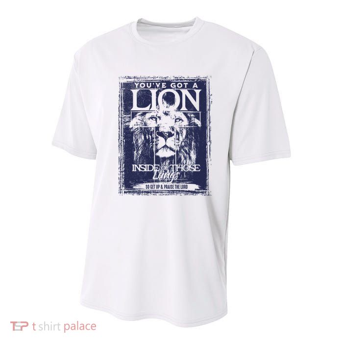 You've Got A Lion Inside of Those Lungs Youth Performance Sprint T-Shirt