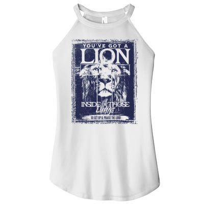 You've Got A Lion Inside of Those Lungs Women's Perfect Tri Rocker Tank