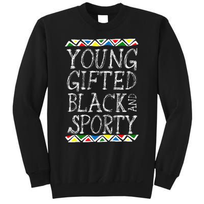 Young Gifted And Black Sporty Cool Black History Month Gift Sweatshirt