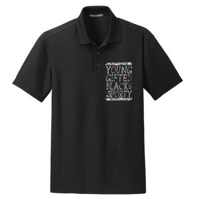 Young Gifted And Black Sporty Cool Black History Month Gift Dry Zone Grid Polo