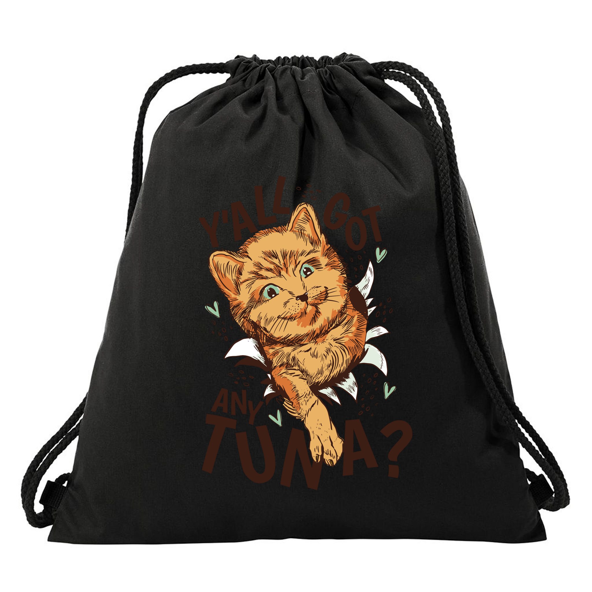Yall Got Any Tuna Funny Cat Drawstring Bag