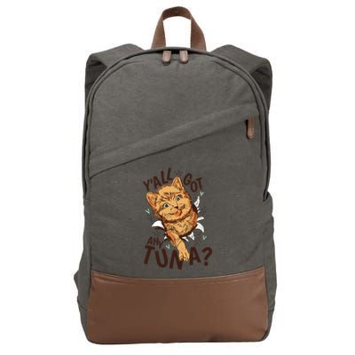 Yall Got Any Tuna Funny Cat Cotton Canvas Backpack