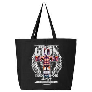 YouVe Got A Lion Inside Of Those Lungs Christian Religious 25L Jumbo Tote