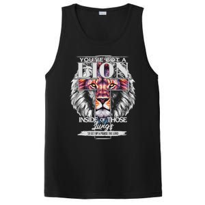 YouVe Got A Lion Inside Of Those Lungs Christian Religious PosiCharge Competitor Tank