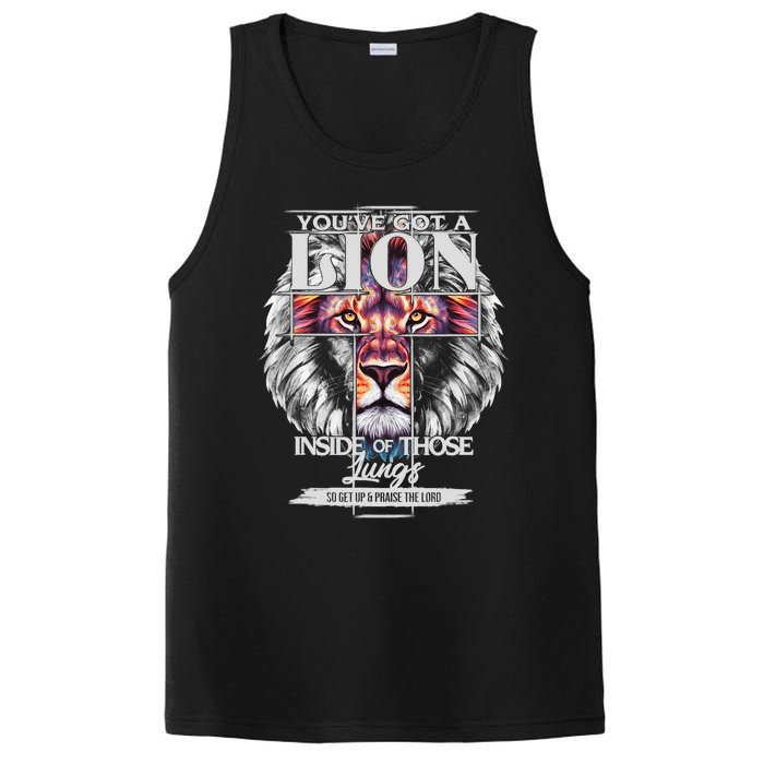 YouVe Got A Lion Inside Of Those Lungs Christian Religious PosiCharge Competitor Tank