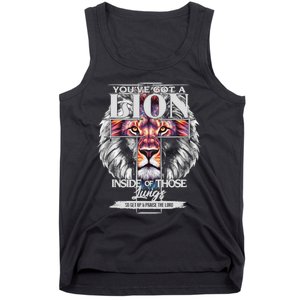 YouVe Got A Lion Inside Of Those Lungs Christian Religious Tank Top