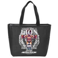 YouVe Got A Lion Inside Of Those Lungs Christian Religious Zip Tote Bag