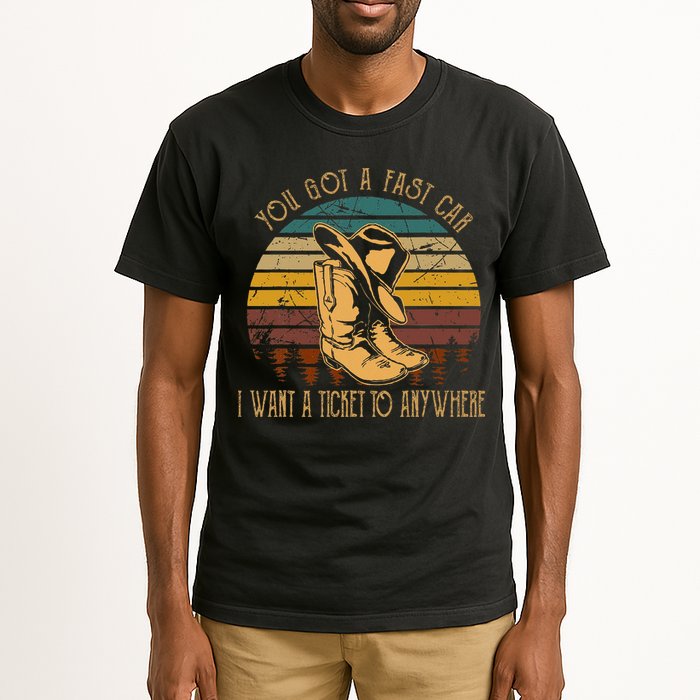 You Got A Fast Car I Want A Ticket To Anywhere Tall T-Shirt