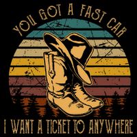 You Got A Fast Car I Want A Ticket To Anywhere Visor