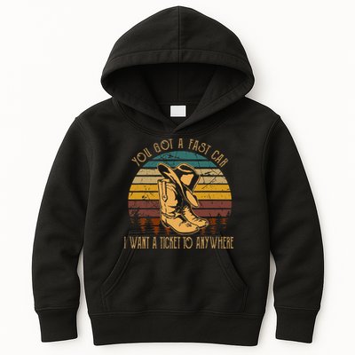 You Got A Fast Car I Want A Ticket To Anywhere Kids Hoodie