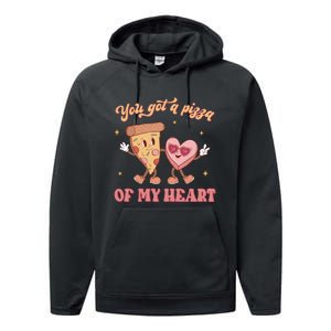 You Got A Pizza Of My Heart Retro Valentine's Day Gift Performance Fleece Hoodie