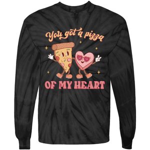 You Got A Pizza Of My Heart Retro Valentine's Day Gift Tie-Dye Long Sleeve Shirt