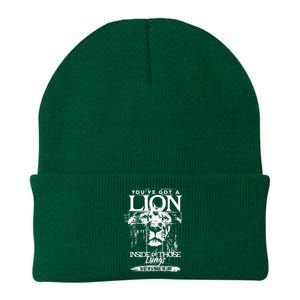 YouVe Got A Lion Inside Of Those Lungs Praise The Lord Knit Cap Winter Beanie