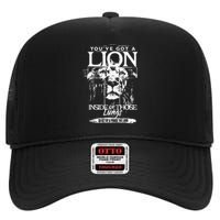 YouVe Got A Lion Inside Of Those Lungs Praise The Lord High Crown Mesh Back Trucker Hat