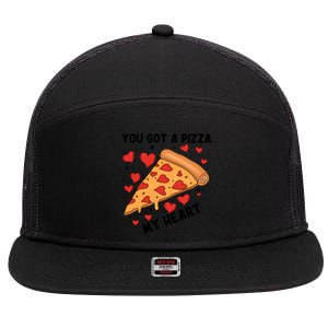 You Got A Pizza My Heart Valentine Day Lover Couple Matching 7 Panel Mesh Trucker Snapback Hat