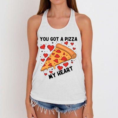 You Got A Pizza My Heart Valentine Day Lover Couple Matching Women's Knotted Racerback Tank