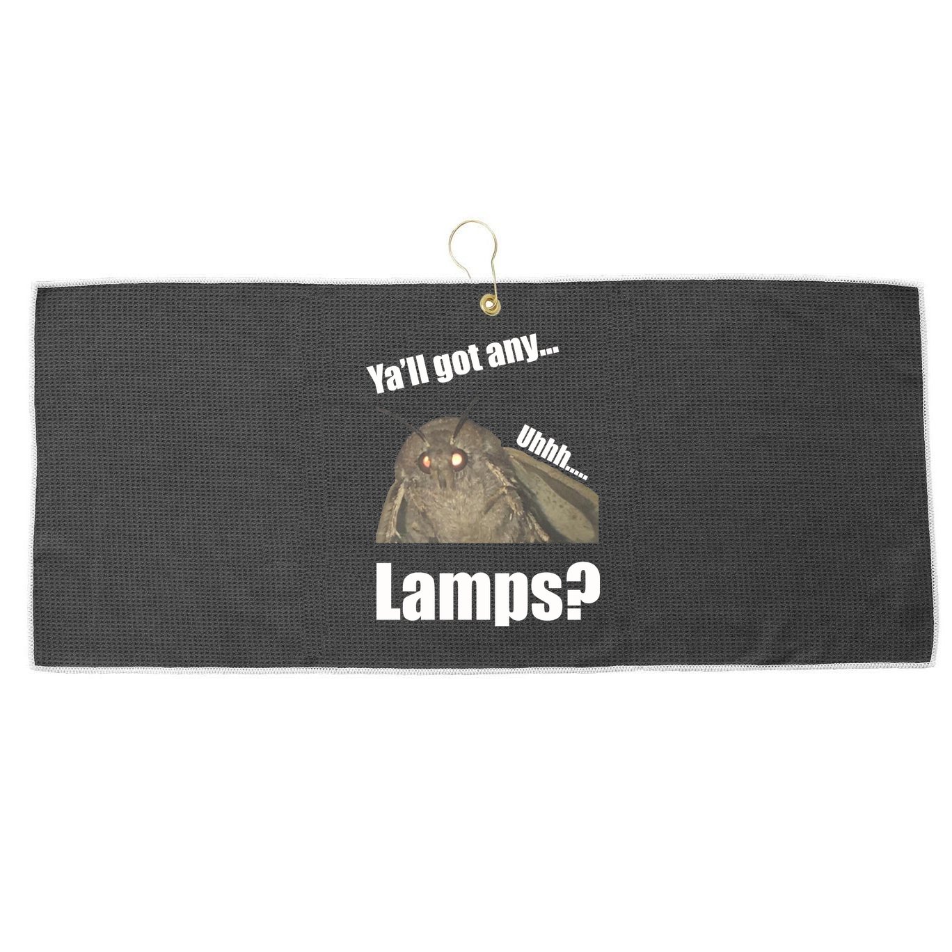 Yall Got Any Lamps Moth Meme Large Microfiber Waffle Golf Towel